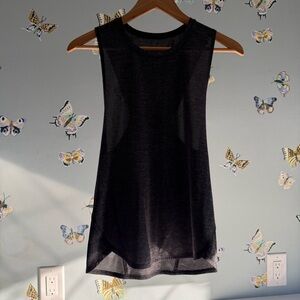 lululemon athletica Heather Gray Cinch Back Tank Top
